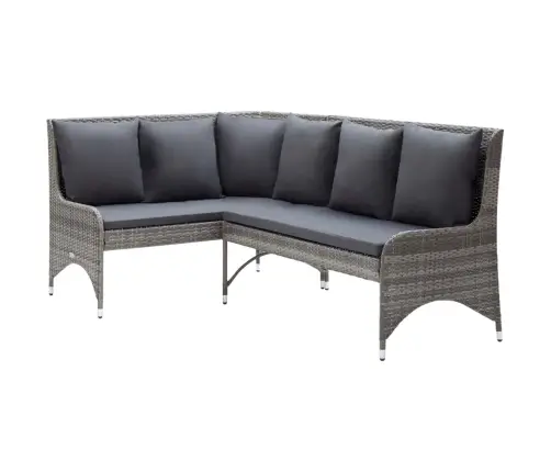 Kampinės Sodo Sofos, 2Vnt., Pilkos Spalvos, Poliratanas