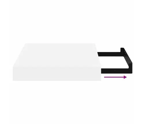 Seinariiulid, 2 Tk, Kõrgläikega Valge, 23 X 23,5 X 3,8 Cm Mdf