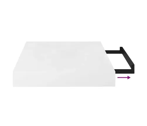 Seinariiulid, 4 Tk, Kõrgläikega Valge, 23 X 23,5 X 3,8 Cm Mdf