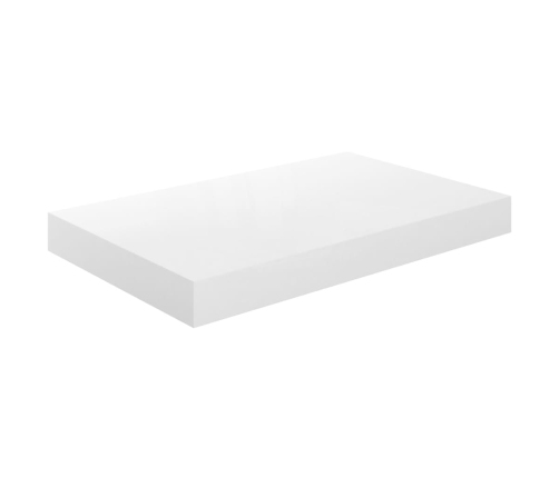 Sienas Plaukts, Spīdīgi Balts, 40X23X3,8 Cm, Mdf Vidaxl