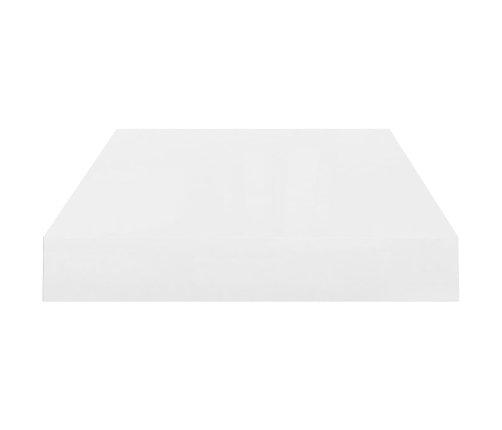 Sienas Plaukts, Spīdīgi Balts, 40X23X3,8 Cm, Mdf Vidaxl