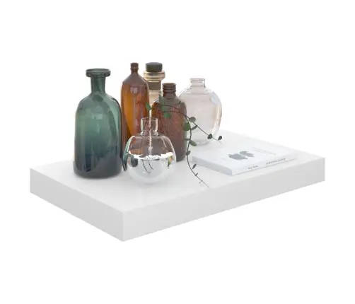 Sienas Plaukti, 2 Gab., Spīdīgi Balti, 40X23X3,8 Cm, Mdf Vidaxl