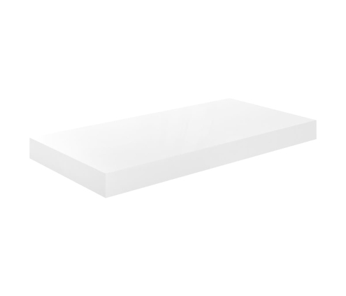 Sienas Plaukti, 4 Gab., Spīdīgi Balti, 50X23X3,8 Cm, Mdf Vidaxl