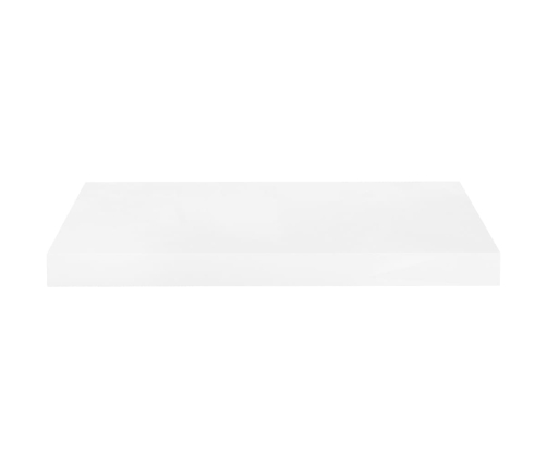 Sienas Plaukti, 4 Gab., Spīdīgi Balti, 50X23X3,8 Cm, Mdf Vidaxl