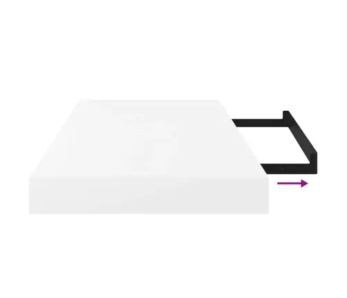 Sienas Plaukti, 4 Gab., Spīdīgi Balti, 50X23X3,8 Cm, Mdf Vidaxl