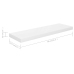 Pakabinamos Lentynos, 2Vnt., Baltos, 80X23,5X3,8cm Mdf