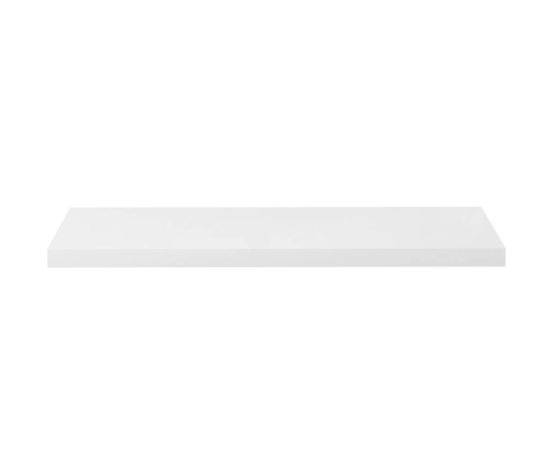 Sienas Plaukts, Spīdīgi Balts, 90X23,5X3,8 Cm, Mdf Vidaxl