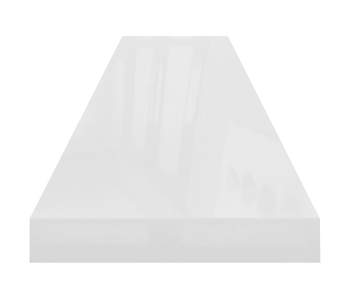 Pakabinama Sieninė Lentyna, Balta, 120X23,5X3,8cm Mdf, Blizgi