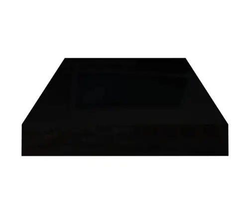 Sienas Plaukti, 4 Gab., Spīdīgi Melni, 50X23X3,8 Cm, Mdf Vidaxl