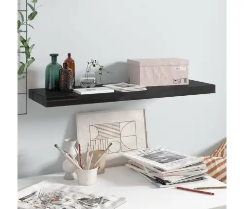 Seinariiul, Kõrgläikega Must, 80 X 23,5 X 3,8 Cm Mdf