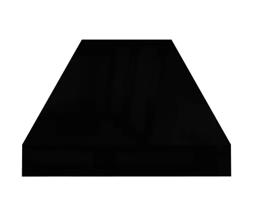 Seinariiulid, 2 Tk, Kõrgläikega, Must, 90 X 23,5 X 3,8 Cm Mdf