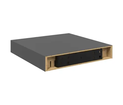 Seinariiulid, 2 Tk, Kõrgläikega, Hall, 23 X 23,5 X 3,8 Cm Mdf