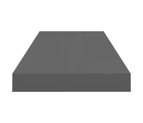 Sienas Plaukti, 2 Gab., Spīdīgi Pelēki, 60X23,5X3,8 Cm, Mdf Vidaxl