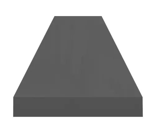 Sienas Plaukti, 2 Gab., Spīdīgi Pelēki, 120X23,5X3,8 Cm, Mdf Vidaxl