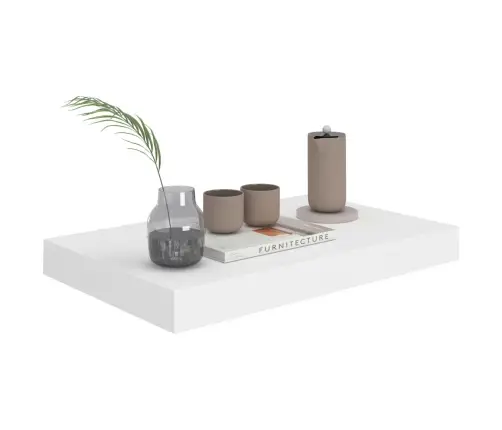 Sienas Plaukti, 2 Gab., Balti, 40X23X3,8 Cm, Mdf Vidaxl