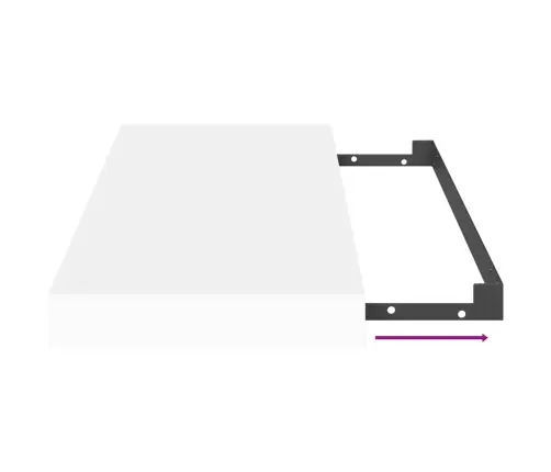 Seinariiul, Valge, 50 X 23 X 3,8 Cm Mdf