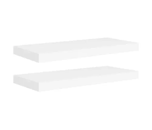 Sienas Plaukti, 2 Gab., Balti, 60X23,5X3,8 Cm, Mdf Vidaxl