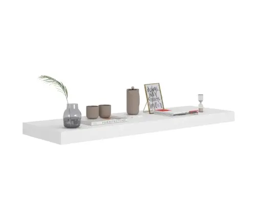 Sienas Plaukti, 2 Gab., Balti, 80X23,5X3,8 Cm, Mdf Vidaxl