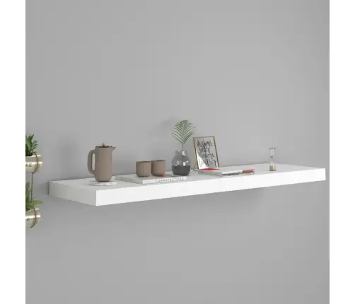 Sienas Plaukts, Balts, 90X23,5X3,8 Cm, Mdf Vidaxl