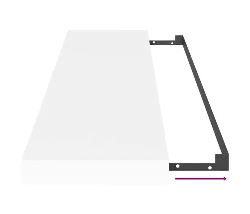 Pakabinamos Lentynos, 4Vnt., Baltos, 90X23,5X3,8cm Mdf