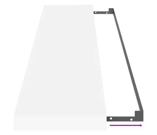 Pakabinama Sieninė Lentyna, Baltos Spalvos, 120X23,5X3,8cm Mdf