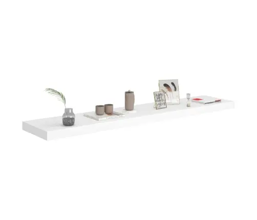 Seinariiulid, 4 Tk, Valge, 120X23,5X3,8 Cm Mdf