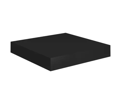 Sienas Plaukti, 2 Gab., Melni, 23X23,5X3,8 Cm, Mdf Vidaxl