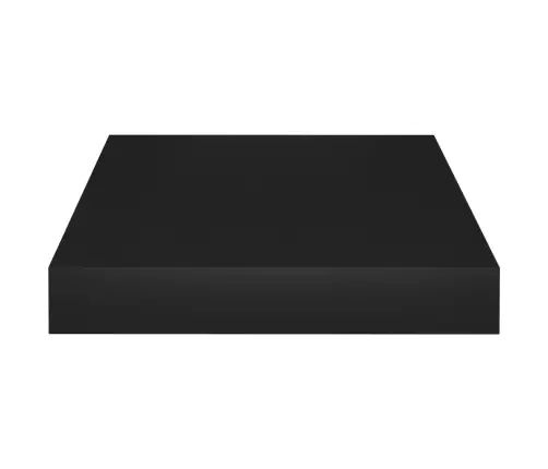 Sienas Plaukti, 2 Gab., Melni, 23X23,5X3,8 Cm, Mdf Vidaxl