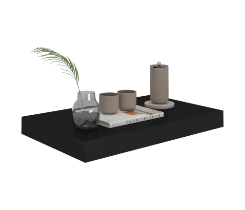 Sienas Plaukts, Melns, 40X23X3,8 Cm, Mdf Vidaxl