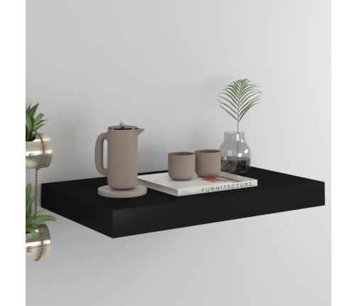 Sienas Plaukts, Melns, 40X23X3,8 Cm, Mdf Vidaxl