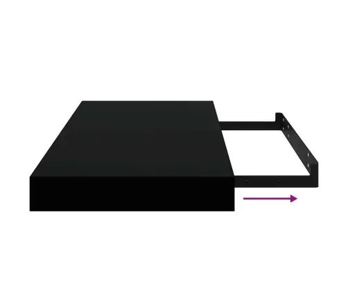 Seinariiul, Must, 50 X 23 X 3,8 Cm Mdf