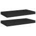 Sienas Plaukti, 2 Gab., Melni, 50X23X3,8 Cm, Mdf Vidaxl