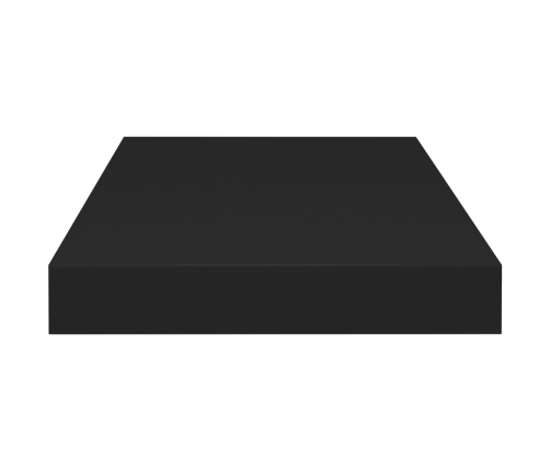 Sienas Plaukti, 2 Gab., Melni, 50X23X3,8 Cm, Mdf Vidaxl