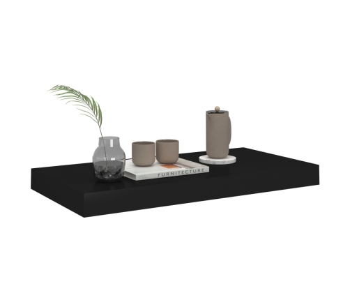 Sienas Plaukti, 2 Gab., Melni, 50X23X3,8 Cm, Mdf Vidaxl