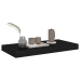 Sienas Plaukti, 2 Gab., Melni, 50X23X3,8 Cm, Mdf Vidaxl