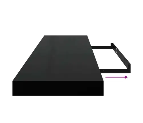 Seinariiul, Must, 90 X 23,5 X 3,8 Cm Mdf