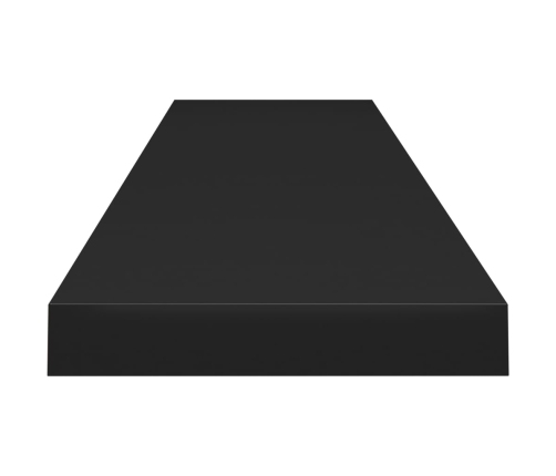 Sienas Plaukti, 4 Gab., Melni, 120X23,5X3,8 Cm, Mdf Vidaxl