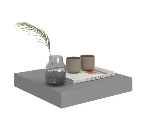Pakabinama Sieninė Lentyna, Pilkos Spalvos, 23X23,5X3,8cm Mdf
