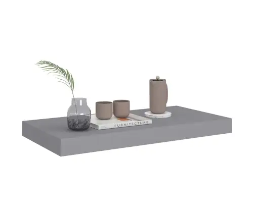 Sienas Plaukts, Pelēks, 50X23X3,8 Cm, Mdf Vidaxl