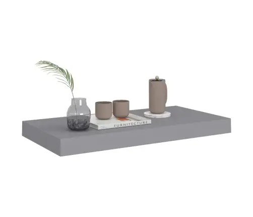 Sienas Plaukti, 4 Gab., Pelēki, 50X23X3,8 Cm, Mdf Vidaxl
