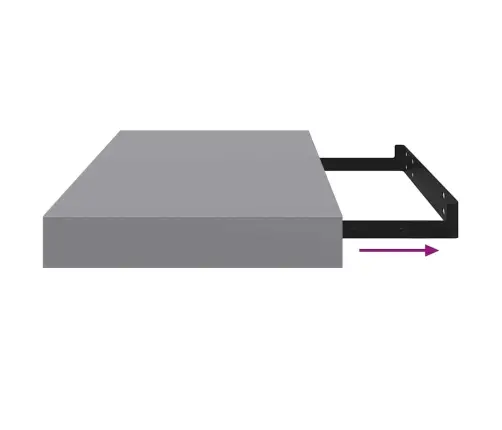 Seinariiulid, 4 Tk, Hall, 50 X 23 X 3,8 Cm Mdf