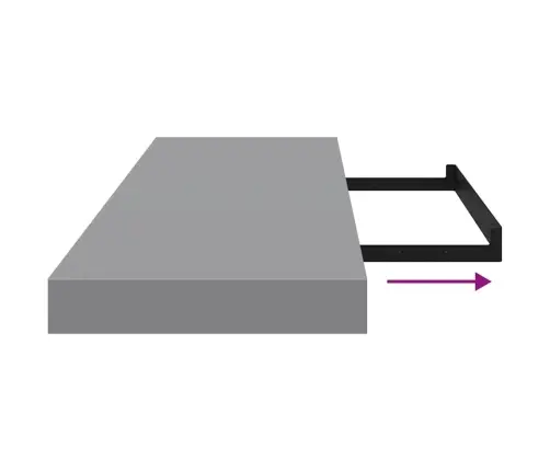 Pakabinamos Lentynos, 2Vnt., Pilkos, 80X23,5X3,8cm Mdf