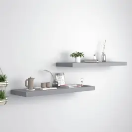 Seinariiulid, 2 Tk, Hall, 80 X 23,5 X 3,8 Cm Mdf