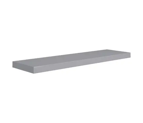 Sienas Plaukti, 2 Gab., Pelēki, 90X23,5X3,8 Cm, Mdf Vidaxl