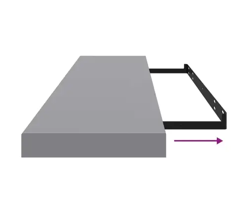 Sienas Plaukts, Pelēks, 120X23,5X3,8 Cm, Mdf Vidaxl