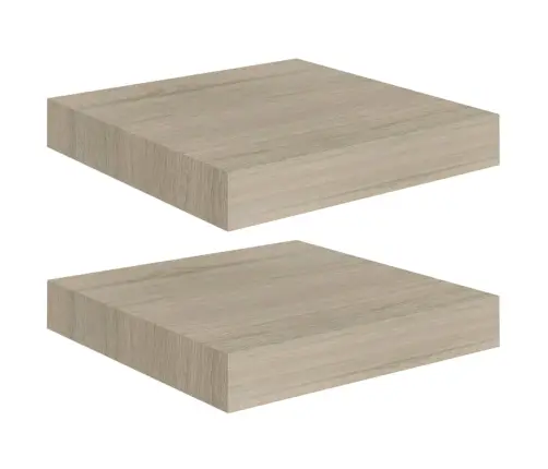 Pakabinamos Lentynos, 2Vnt., Ąžuolo, 23X23,5X3,8cm Mdf Pakabinamos Lentynos, 2Vnt., Ąžuolo, 23X23,5X3,8cm Mdf