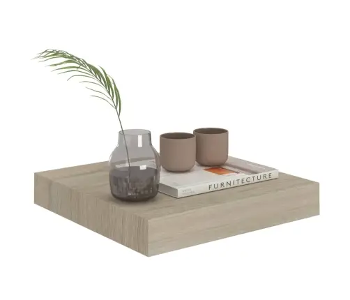 Pakabinamos Lentynos, 2Vnt., Ąžuolo, 23X23,5X3,8cm Mdf Pakabinamos Lentynos, 2Vnt., Ąžuolo, 23X23,5X3,8cm Mdf