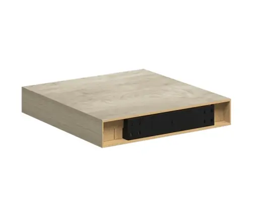 Sienas Plaukti, 2 Gab., Ozolkoka Krāsā, 23X23,5X3,8 Cm, Mdf Vidaxl