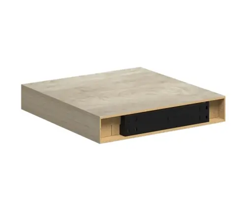 Sienas Plaukti, 4 Gab., Ozolkoka Krāsā, 23X23,5X3,8 Cm, Mdf Vidaxl