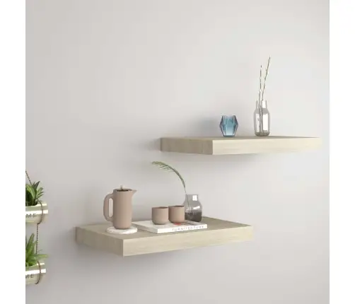 Seinariiulid, 2 Tk, Tammevärvi, 40 X 23 X 3,8 Cm Mdf